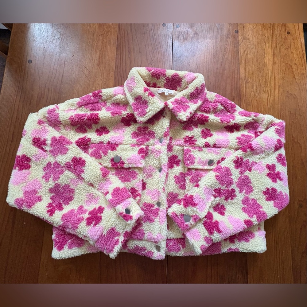 Floral Pink and Cream Women's Jacket
